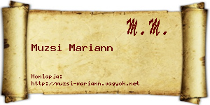Muzsi Mariann névjegykártya